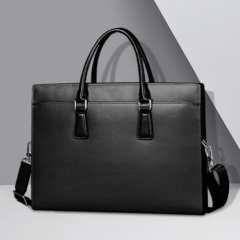 Men's Leather Anti-Theft Briefcase with Password Lock