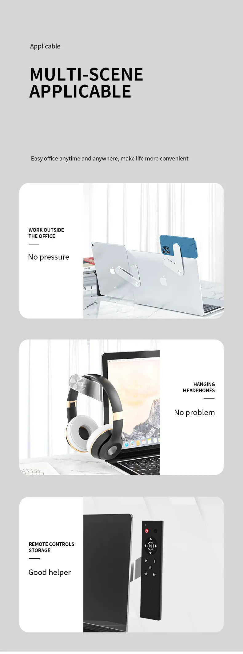 Adjustable Magnetic Laptop Side Mount Clip