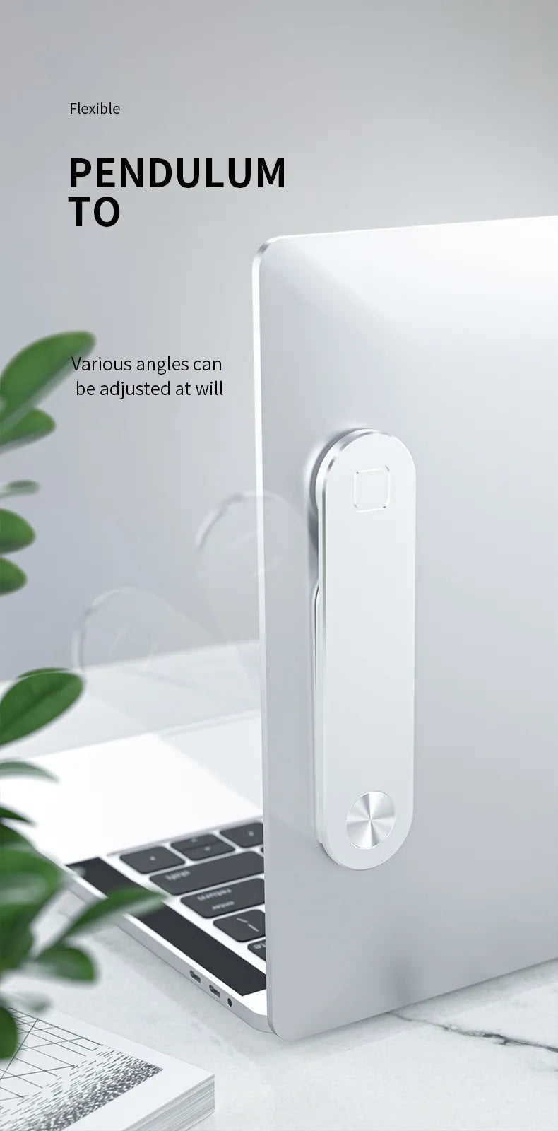 Adjustable Magnetic Laptop Side Mount Clip